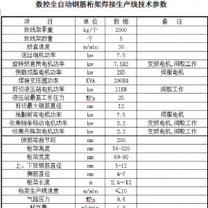 數(shù)控鋼筋桁架焊接生產(chǎn)線(xiàn)